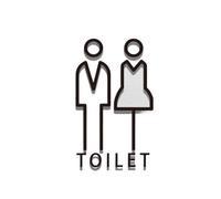 plaques de toilette Signalisation De Toilettes Multi-styles Panneau Plaque Porte Salle Bain Publiques(Washroom A)