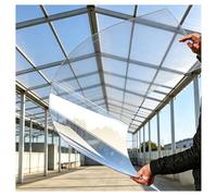 Plaques de Toiture en Polycarbonate Étanches la Pluie Couverture Vérandas Panneaux Patios Extérieurs Serres pour Jardinage Agriculture Cours Intérieures Auvents(0.8x9m/2.62x29.52ft)