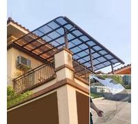 Plaques de toiture en polycarbonate transparent de 2 mm d'épaisseur - Panneaux de toit de protection UV pour isolation, lumière du jour et anti-déformation, pergola de pluie