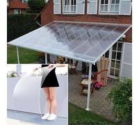 Plaques de toiture en polycarbonate transparent - Panneaux en plastique rigide de protection UV de 1 mm pour couvertures de serre, auvent et toit imperméables - Solution d'éclairage du jour (1 x 5 m)