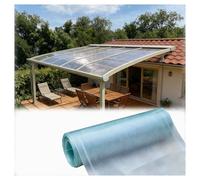 Plaques de Toiture en Polycarbonate Transparent Plaque en PC Résistante aux Chocs Revêtement de Remplacement Résistant et Imperméable pour Toitures Cours Abris Auvents(1.2x15m/3.94x49.2ft)