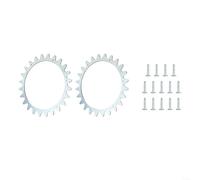 Plaques de traction en acier inoxydable pour Worx pour tondeuse Landroid L800/L1000, 2 mm, pointes de roue avec dents pour une meilleure adhérence sur les pentes et l'herbe mouillée, 14 vis incluses