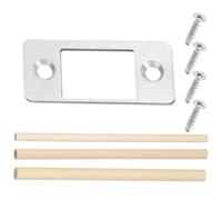 Plaques de verrouillage en acier inoxydable avec bandes de chevilles en bois et vis Outil d'alignement professionnel de porte Plaque de porte moderne