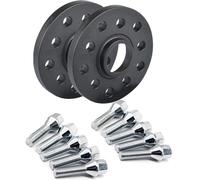 Plaques De Voie Entretoise Roue Voiture 15mm 2 Pièces 5 * 112/5 * 100 Cales En Aluminium Forgé Entretoises Moyeu Pneu Goujon éLargisseurs Voie(Noir,Cone bolt)