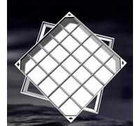 Plaques d'égout dissimulées en Acier Inoxydable et plaques d'égout métalliques encastrées avec Bases, adaptées aux patios, aux allées et aux trottoirs (60x60 cm).