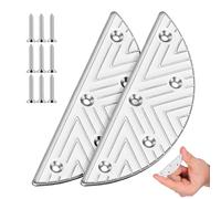 Plaques Demi-lune Métal Réparation Talon Homme avec Vis, 1 Paire Argenté | Fixation à Vis, Usage Maison, pour Talon en Caoutchouc et Baskets Décontractées, Lot de Deux Pièces