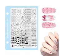 Plaques d'estampage | Moules à ongles pour manucure - Pour la maison, le salon, la pratique des débutants, un studio, une fête, un mariage