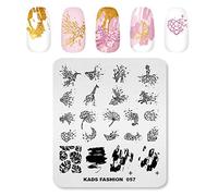 Plaques d'estampage Nail Art Modèle d'image Géométrie Brisée Graphiques Motif Feuille Design DIY Imprimer Manucure Nail Art Pochoir Outils