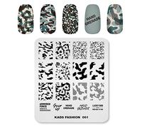 Plaques d'estampage Nail Art Modèle d'image Motif de camouflage Vache Texture Graphismes Conception de motifs d'Alphabet DIY Imprimer Manucure Nail Art Outils de pochoir