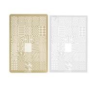 Plaques d'estampage pour Nail Art, dessins de lignes de fleurs, de timbre d'images, modèle de manucure en acier inoxydable, outils d'art Nails Art Stamping Plates