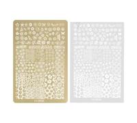 Plaques d'estampage pour nail art - Motif ligne de fleurs - Plaque de timbre en acier inoxydable - Outils d'art - Plaque d'images