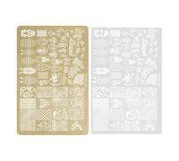 Plaques d'estampage pour nail art - Motif ligne de fleurs - Plaque de timbre en acier inoxydable - Outils d'art - Plaque d'images