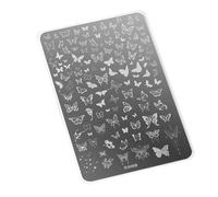 Plaques d'estampage pour ongles en acier inoxydable - Modèles professionnels pour application de vernis gel