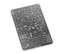 Plaques d'estampage pour ongles en acier inoxydable - Modèles professionnels pour application de vernis gel