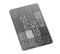 Plaques d'estampage pour ongles en acier inoxydable - Modèles professionnels pour application de vernis gel - Plaque de stamping pour ongles