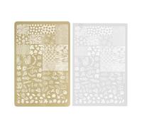 Plaques d'estampage pour ongles - Motif ligne de fleurs - Plaque de timbre en acier inoxydable - Modèle de manucure - Outils d'art - Plaque d'images