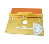 Plaques d'insertion de table de toupie dorées avec kits d'établi réglables, coupe-bordure de précision et guide de coupe de joint pour menuiserie construction en alliage 28 x 26 x 5 cm (rouge)