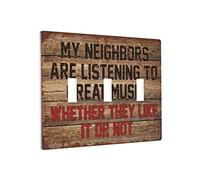 Plaques d'interrupteur décoratives et couvercles de prise de courant My Neighbors Are Listening To Great Music Switch Plaque murale Nostalgique Plaque d'interrupteur 3 interrupteurs
