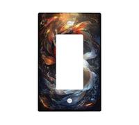 Plaques d'interrupteur en forme de carpe - Élément d'eau coloré pour décoration d'intérieur, plaques murales, taille standard