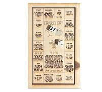 Plaques drôles à dés, jeu de dés de - Jeu de jeux de dés pour boire des défis - Panneaux de jeu en bois avec 2 dés pour adultes, petite amie, amis, famille