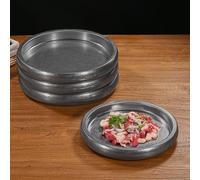 Plaques empilables en acier inoxydable 304 pour casserole chaude et barbecue coréen, conçues avec une construction renforcée et une capacité de nidification (21,5 cm)