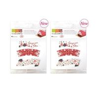 Plaques en azyme - SCRAP COOKING - Joyeuses Fêtes - Rouge - Décoration de fête - Mixte