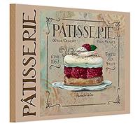 Plaques en bois vintage | Pâtisserie | Charme français | Nostalgie | 20 cm x 30 cm