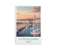 Plaques en étain humoristiques Le Pouliguen France, décoration murale rétro, affiche, plaque en fer, décoration murale à suspendre, cadeau pour maison, cuisine, bar, restaurant, café, 15 x 30 cm