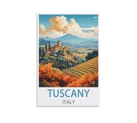 Plaques en métal Toscane Italie, peinture, café, opéra, décoration murale, 15 x 30 cm