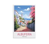 Plaques en métal vintage humoristiques Albufeira Portugal, affiche murale, art, pub, bar, cuisine, jardin, salle de bain, décoration d'intérieur, 15 x 30 cm