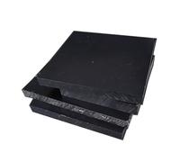 Plaques en plastique ABS, feuilles de matériaux d'ingénierie CNC, beige et noir(Black,25x100x200mm 1pc)