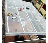 Plaques en polycarbonate pour Toiture Feuilles en Acrylique Transparente et Résistante aux UV,Panneau pour Serre,Résistance aux Chocs,Film sur les deux côtés,Facile à Couper,avec Vis (1.22*2m)
