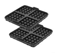 Plaques gaufrées en silicone pour friteuse Cosori 6,2 L, 2 pièces avec 4 poches, compatibles avec NA229 NA230 AF181 AF141 pour une forme de gaufre constante (noir)