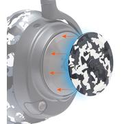 Plaques latérales WC pour Casques Arctis Nova, par Wicked Cushions | Compatibles avec Arctis Nova Pro Wireless/Pro Wired/Nova Elite/Nova Pro Omni/Nova 7 / 7X / 7P | Snow Camo