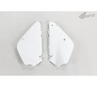 Plaques latrales UFO blanc Suzuki RM85