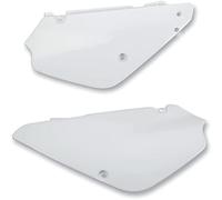 Plaques latrales UFO blanc Suzuki RM85