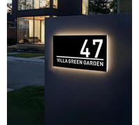 Plaques Lumineuses LED Personnalisées Pour L'extérieur, Numéro De Rue Et Nom De Rue Personnalisés, Enseigne Lumineuse 3D En Acrylique Pour Portes, Jardins, Cours, Maisons Et Hôtels(6x11in)