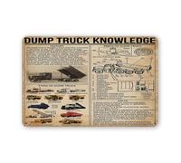 Plaques Métalliques Connaissances sur Mes Camions À Benne Basculante Plaques Murale Signes pour Maison Salon Chambre Garage S