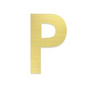 Plaques Métalliques De Couleur Dorée En Acier Inoxydable, 1 Pièce, Décoration Porte Murale Maison Familiale, Numéro, Boîte Aux Lettres, Rue Métal(P,7inch)