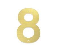 Plaques Métalliques De Couleur Dorée En Acier Inoxydable, 1 Pièce, Décoration Porte Murale Maison Familiale, Numéro, Boîte Aux Lettres, Rue Métal(8,6inch)