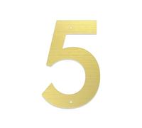 Plaques Métalliques De Couleur Dorée En Acier Inoxydable, 1 Pièce, Décoration Porte Murale Maison Familiale, Numéro, Boîte Aux Lettres, Rue Métal(5,7inch)