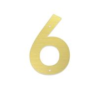 Plaques Métalliques De Couleur Dorée En Acier Inoxydable, 1 Pièce, Décoration Porte Murale Maison Familiale, Numéro, Boîte Aux Lettres, Rue Métal(6,7inch)