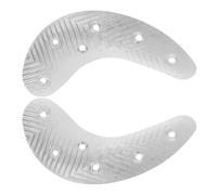 Plaques Métalliques de Réparation de Talon en Fer 1 Paire pour Bottes | Forme Demi-lune Argentée, avec Vis et Clous, Protection du Talon, pour Semelles en Caoutchouc