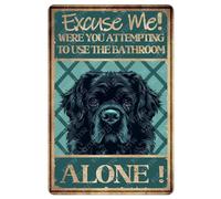 Plaques Métalliques Excusez-Moi Seul Dogue du Tibet Plaque en Tôle Suspendre Panneau pour Pub Toilettes Exterieur Décoratives S