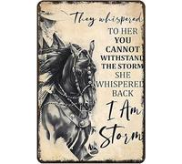 Plaques Métalliques Me Cheval Mui A Murmuré Que Je Suis Une Tempête Qui Court Plaques Murale Signes Pour Jardin Pub Maison Chambre M
