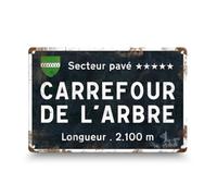 Plaques Métalliques Vintage Cyclisme - Montées Légendaires d’Europe | 30x20cm Décoration Murale Rétro | Alpes, Flandres, Italie & Classics Européennes (Carrefour)