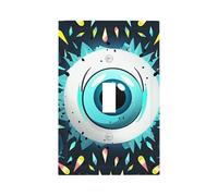 Plaques murales décoratives contre le mauvais œil - 1 prise de courant - Taille standard - 12,7 x 7,6 cm - Plaque d'interrupteur électrique - Décoration d'intérieur pour chambre à coucher et cuisine