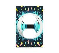 Plaques murales décoratives contre le mauvais œil - 1 prise de courant - Taille standard - 12,7 x 7,6 cm - Plaque d'interrupteur électrique - Décoration d'intérieur pour chambre à coucher et cuisine