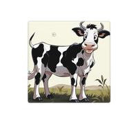 Plaques murales décoratives en forme de vache blanche et noire - 2 interrupteurs - Plaque de commutation électrique en thermoplastique pour appareil de décoration, vis incluses