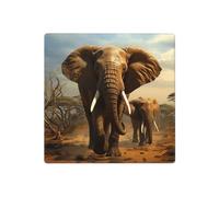 Plaques murales décoratives en forme d'éléphant pour interrupteur à 2 interrupteurs - Plaque de commutation électrique en thermoplastique pour appareil de décoration, vis incluses